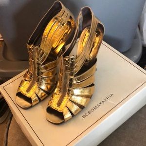 BCBGMAXAZRIA Gold Shoes